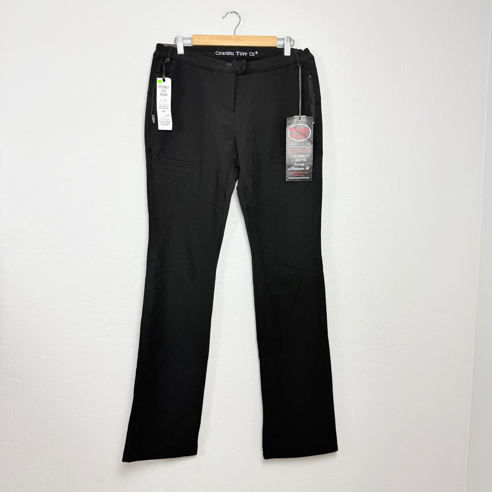 Cowgirl Tuff Co Black Microfiber Tuff Flex Pants Size Medium XLong NWT